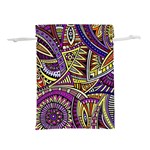 Violet Paisley Background, Paisley Patterns, Floral Patterns Lightweight Drawstring Pouch (L)