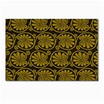 Yellow Floral Pattern Floral Greek Ornaments Postcard 4 x 6  (Pkg of 10)