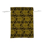 Yellow Floral Pattern Floral Greek Ornaments Lightweight Drawstring Pouch (L)