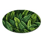 Green leaves Oval Magnet