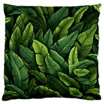 Green leaves Large Cushion Case (One Side)