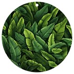 Green leaves UV Print Acrylic Ornament Round
