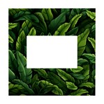 Green leaves White Box Photo Frame 4  x 6 