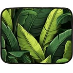 Banana leaves pattern Two Sides Fleece Blanket (Mini)