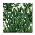 Tropical leaves Tile Coaster