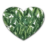 Tropical leaves Heart Mousepad