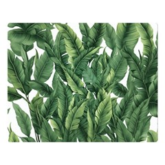 Tropical leaves Two Sides Premium Plush Fleece Blanket (Large) from ArtsNow.com 80 x60  Blanket Front