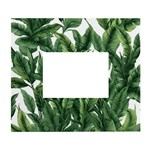 Tropical leaves White Wall Photo Frame 5  x 7 