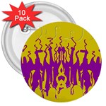 Yellow And Purple In Harmony 3  Buttons (10 pack) 