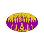 Yellow And Purple In Harmony Sticker (Oval)