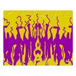 Yellow And Purple In Harmony Premium Plush Fleece Blanket (Large)