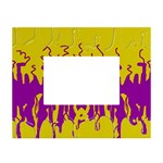 Yellow And Purple In Harmony White Tabletop Photo Frame 4 x6 