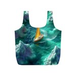 Mountain Birds River Sunset Nature Full Print Recycle Bag (S)