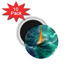Dolphin Swimming Sea Ocean 1.75  Magnets (10 pack) 
