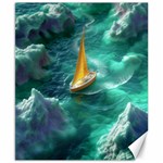 Dolphin Sea Ocean Canvas 8  x 10 