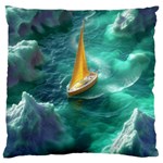 Dolphin Sea Ocean Large Premium Plush Fleece Cushion Case (One Side)