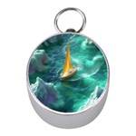 Dolphins Sea Ocean Water Mini Silver Compasses