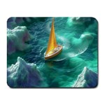 Silk Waves Abstract Small Mousepad