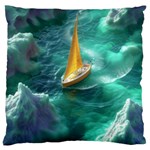 Silk Waves Abstract Large Cushion Case (Two Sides)