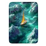 Seascape Boat Sailing Rectangular Glass Fridge Magnet (4 pack)