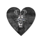 Lion King Of The Jungle Nature Heart Magnet