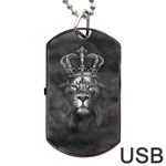 Lion King Of The Jungle Nature Dog Tag USB Flash (One Side)