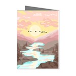 Mountain Birds River Sunset Nature Mini Greeting Cards (Pkg of 8)