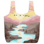 Mountain Birds River Sunset Nature Full Print Recycle Bag (XXXL)