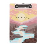 Mountain Birds River Sunset Nature A5 Acrylic Clipboard