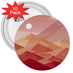 Mountains Sunset Landscape Nature 3  Buttons (10 pack) 