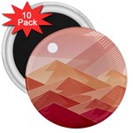 Mountains Sunset Landscape Nature 3  Magnets (10 pack) 