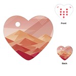 Mountains Sunset Landscape Nature Playing Cards Single Design (Heart)
