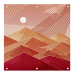 Mountains Sunset Landscape Nature Banner and Sign 4  x 4 