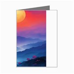 Valley Night Mountains Mini Greeting Card
