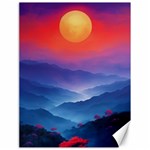 Valley Night Mountains Canvas 18  x 24 