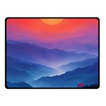 Valley Night Mountains Two Sides Fleece Blanket (Small)
