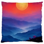 Valley Night Mountains Standard Premium Plush Fleece Cushion Case (One Side)