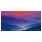 Valley Night Mountains Banner and Sign 4  x 2 