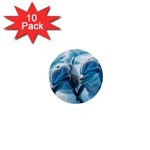 Dolphin Swimming Sea Ocean 1  Mini Buttons (10 pack) 