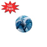 Dolphin Swimming Sea Ocean 1  Mini Magnets (100 pack) 
