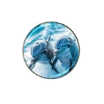 Dolphin Swimming Sea Ocean Hat Clip Ball Marker (4 pack)
