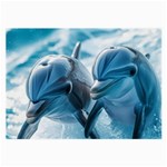 Dolphin Swimming Sea Ocean Large Glasses Cloth (2 Sides)