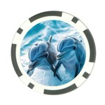 Dolphin Swimming Sea Ocean Poker Chip Card Guard