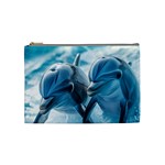 Dolphin Swimming Sea Ocean Cosmetic Bag (Medium)