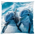 Dolphin Swimming Sea Ocean Large Cushion Case (Two Sides)