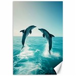 Dolphin Sea Ocean Canvas 20  x 30 