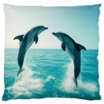 Dolphin Sea Ocean Large Cushion Case (One Side)