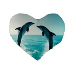 Dolphin Sea Ocean Standard 16  Premium Heart Shape Cushions