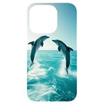 Dolphin Sea Ocean iPhone 14 Pro Black UV Print Case