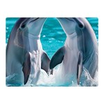 Dolphins Sea Ocean Two Sides Premium Plush Fleece Blanket (Mini)